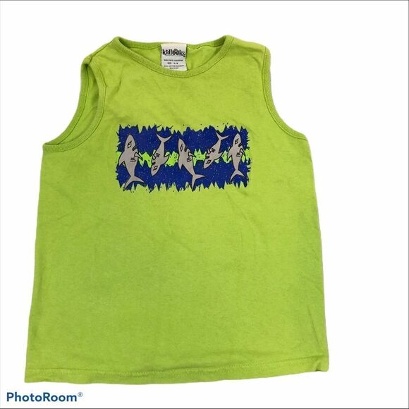 Kidlooks Boys 5/6 Shark Swim Set Tank Top & Trunks - Picture 2 of 12
